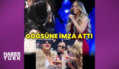 Mariah Carey, konserini seyretmeye gelen Rihanna'nın göğsüne imzasını attı – magazin haberleri